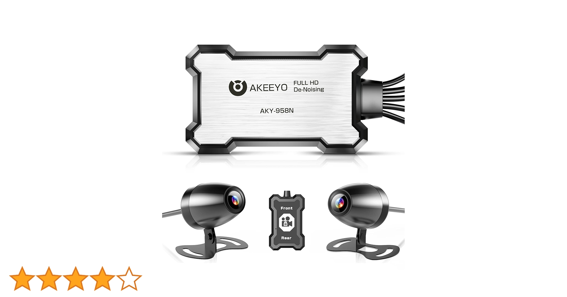AKEEYO ドライブレコーダー AKY-958N　未使用 AKEEYO：バイク専用設計 ドライブレコーダー 前後カメラ WiFi